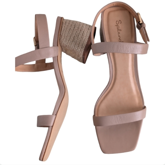 Splendid Keeva Square Toe Leather Sandals Size 9.5 | NEW Blush Pink /Nude - Picture 4 of 13